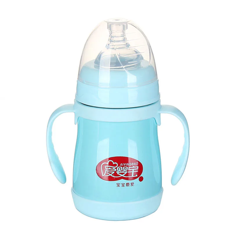 160 мл из нержавеющей стали, сохраняющая тепло детская бутылочка для кормления молока, сохраняющая тепло, Детская Бутылочка для питья, детская бутылочка для кормления - Цвет: Sky Blue