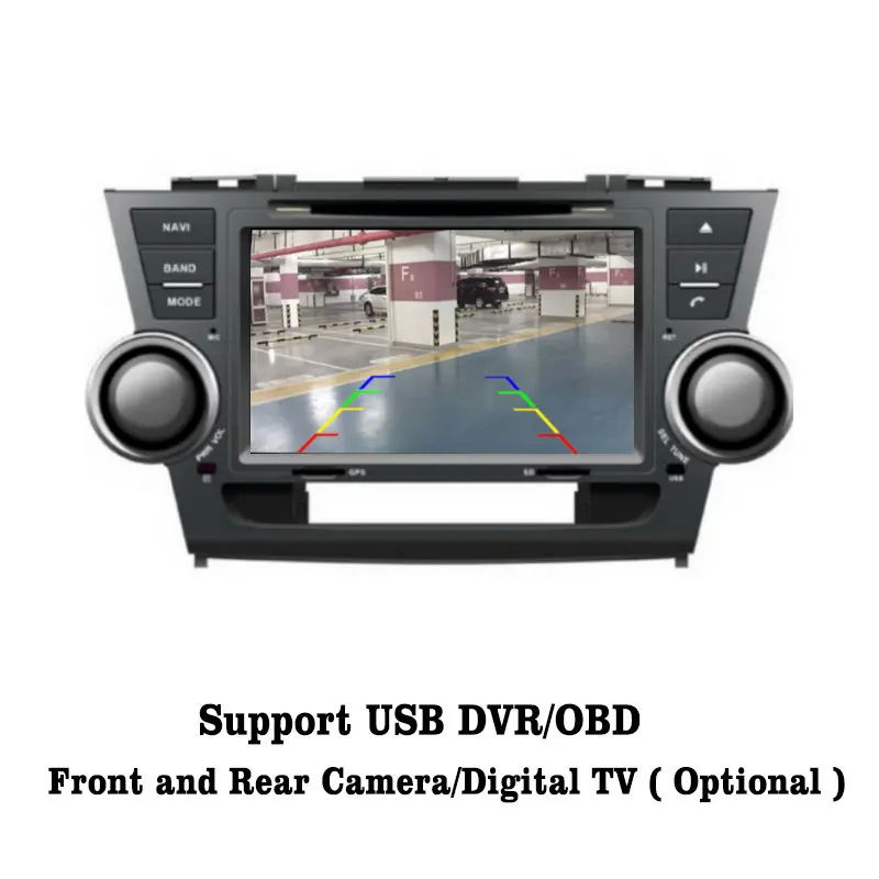 Clearance Liislee Android 7.1 2G RAM For Toyota Highlander Car Radio Audio Video Multimedia DVD Player WIFI DVR GPS Navi Navigation 5