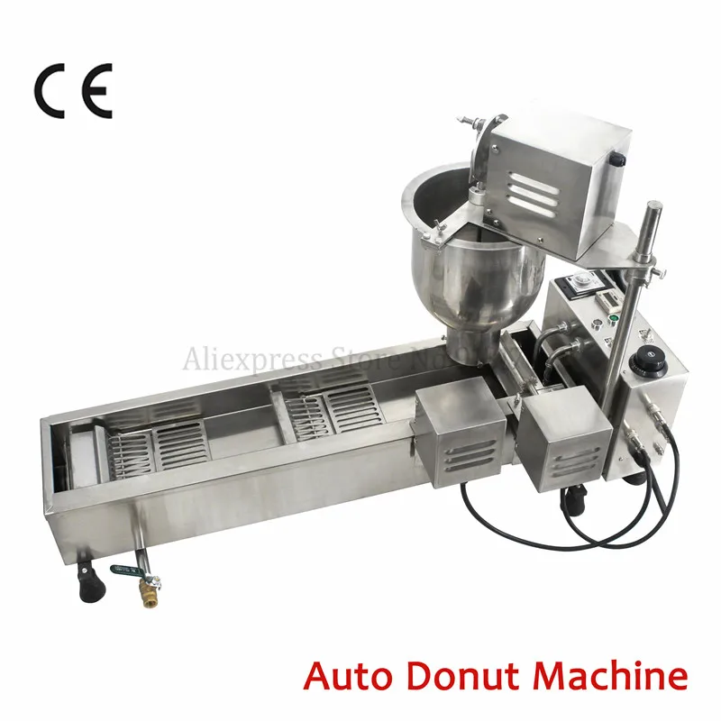 Автоматическая машина для пончиков из нержавеющей стали, мини автоматическая машина для пончиков, производственная линия, коммерческая емкость 300~ 500 шт/ч