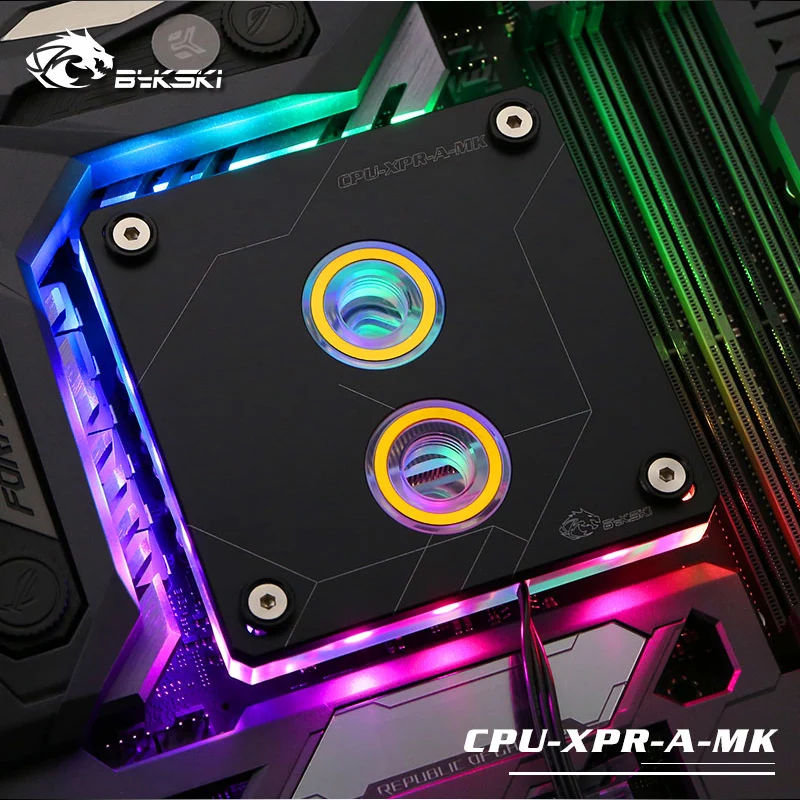 Блок водяного охлаждения Bykski CPU XPR A MK V2 RBW RGB Led для Intel 115x2011 2066