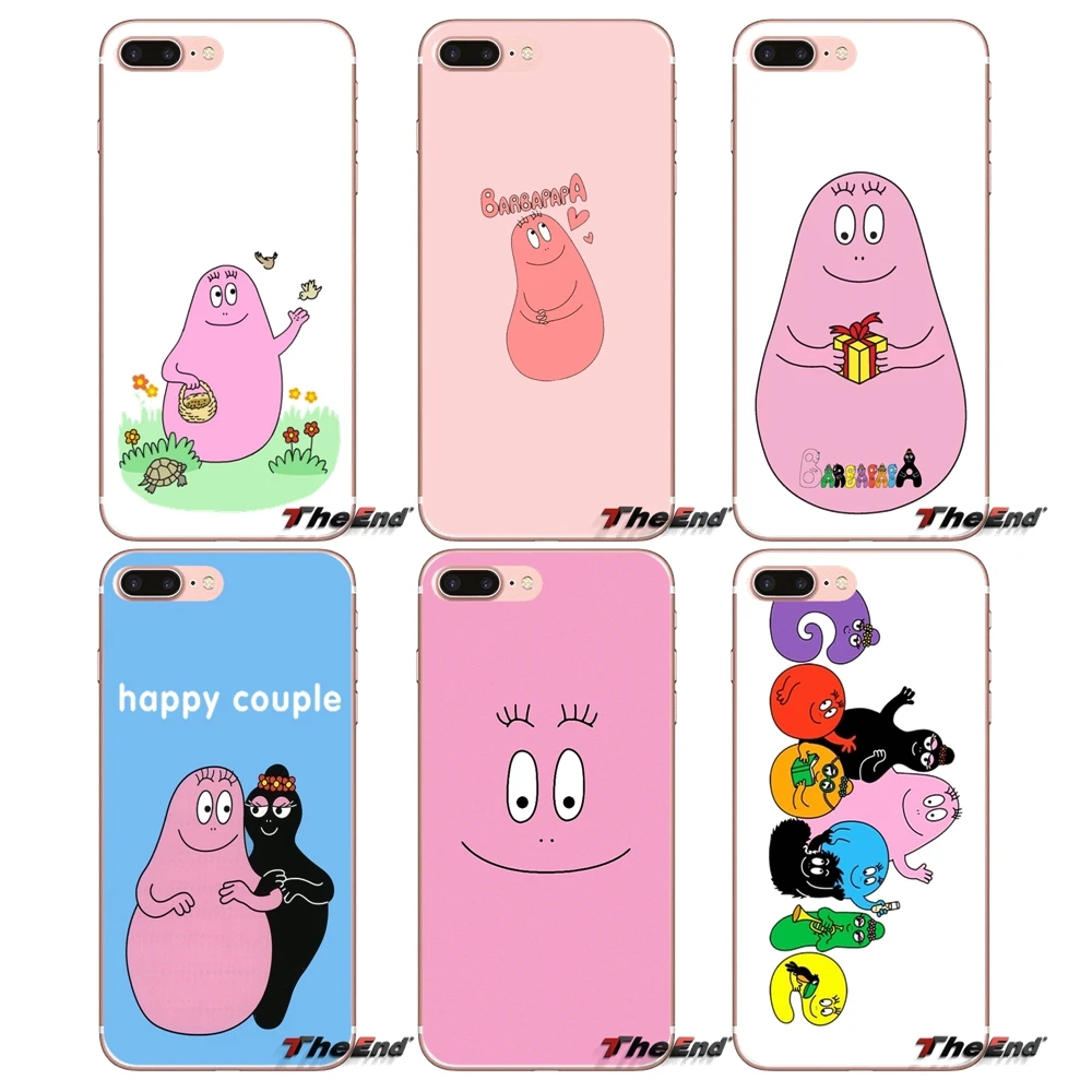 

For Samsung Galaxy S3 S4 S5 MINI S6 S7 edge S8 Plus Note 2 3 4 5 Grand Core Prime Les Barbapapa Barbamama Pink Smile Case