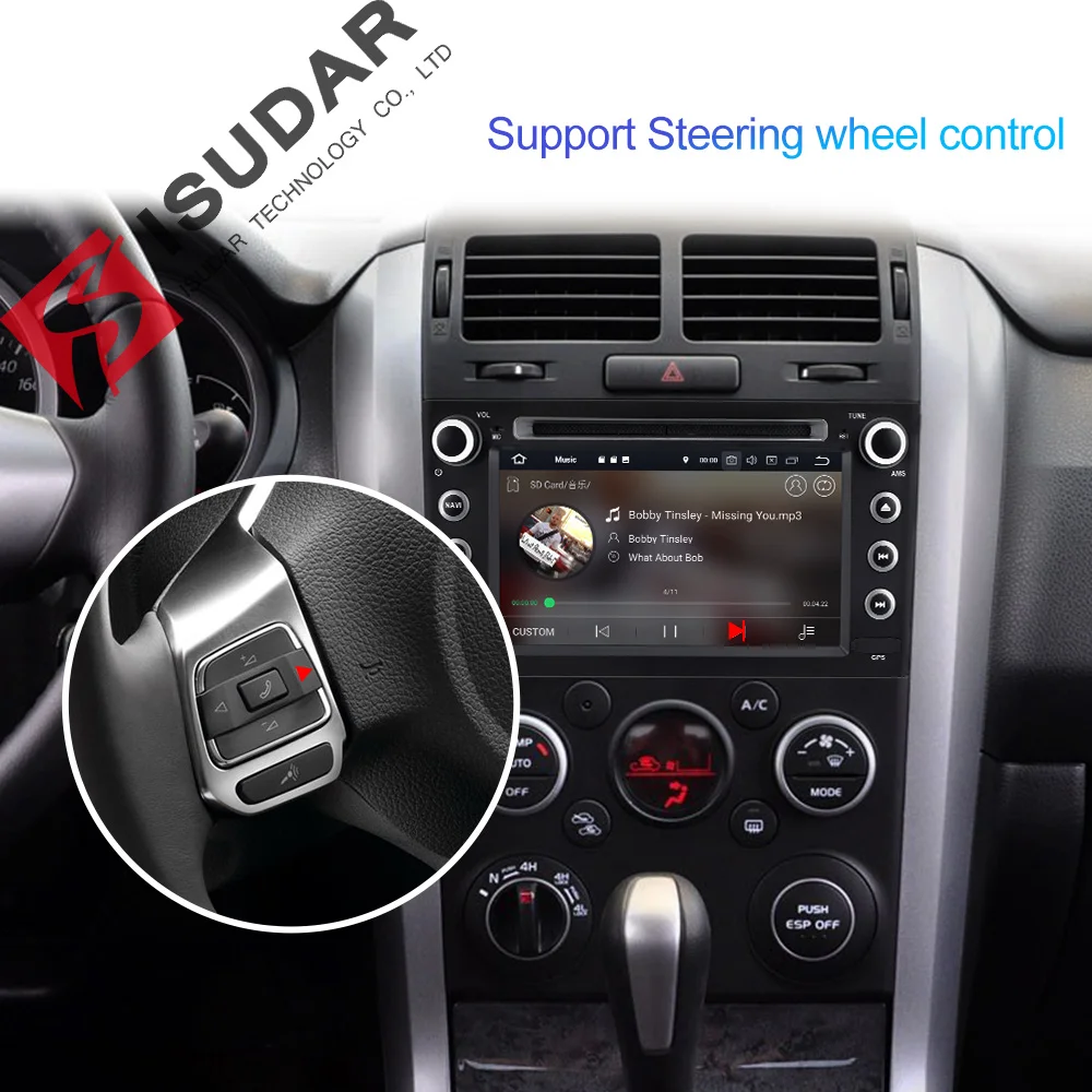 Isudar Авторадио для SUZUKI/Grand Vitara автомобильный мультимедийный плеер Android 9 dvd-проигрыватель 2 DIN gps 8 Core ram 4 Гб rom 32 Гб видеорегистратор с радио