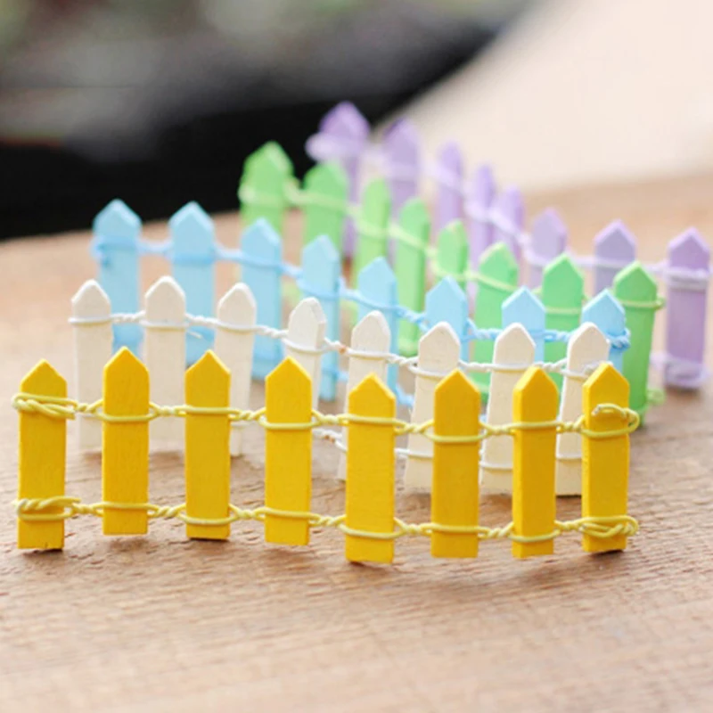 미니 나무 장벽 울타리 공예 마이크로 정원 미니어처 세계 장식 인공 인형 DIY 액세서리 재료, 10 개materials