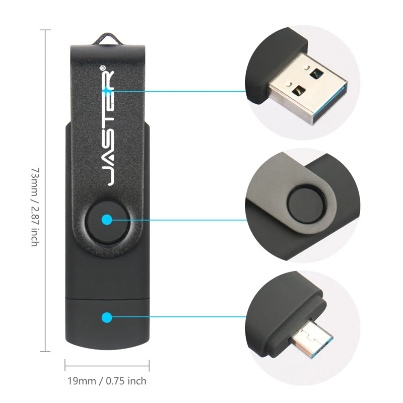 JISTER Usb 2,0 OTG USB флеш-накопитель, смартфон, планшетный ПК, 4 ГБ, 8 ГБ, 16 ГБ, 32 ГБ, 64 ГБ, 128 ГБ, флешки OTG, Usb флешка с реальной емкостью