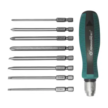 

9pcs Screwdriver Set Multi- Screwdriwer S2 Alloy Steel Replaced Precision Screwdriver Blade Heads Opening Repair Tool Kit