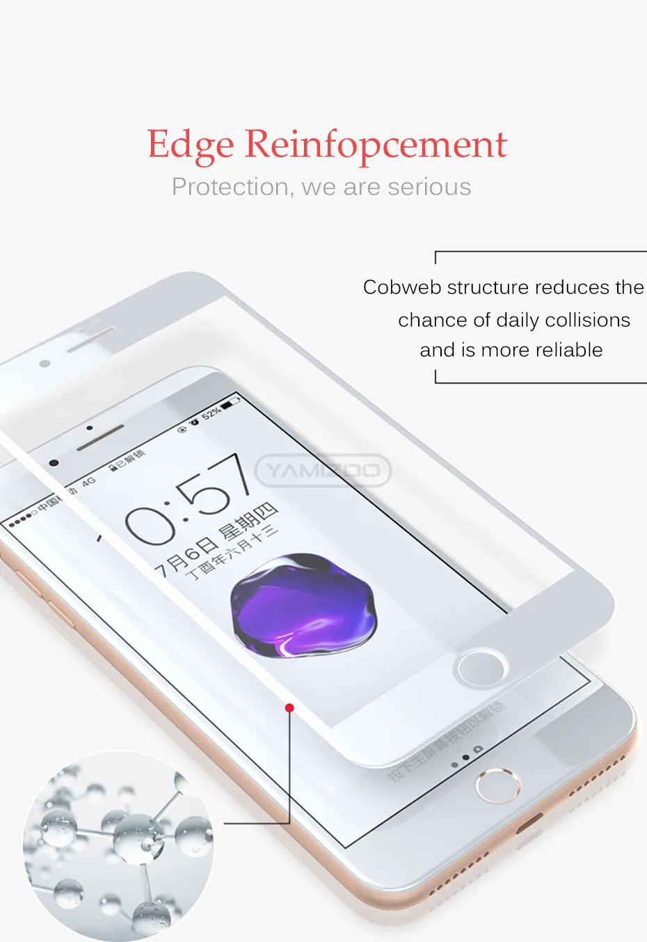 Phone Glass For iPhone 6 6s 7 8 Plus X 9H Screen Protector Film Cover For iPhone 6 6s Plus 7 8 X Protection Tempered Glass Film (8)
