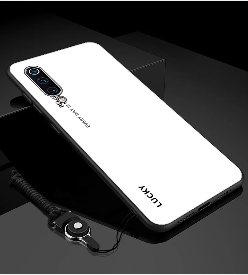 Для Xiaomi mi 9 чехол анти-стук Гладкий Жесткий задний закаленное стекло Крышка для Xiaomi mi 9 mi 9 мягкий чехол-бампер Funda чехол Coque