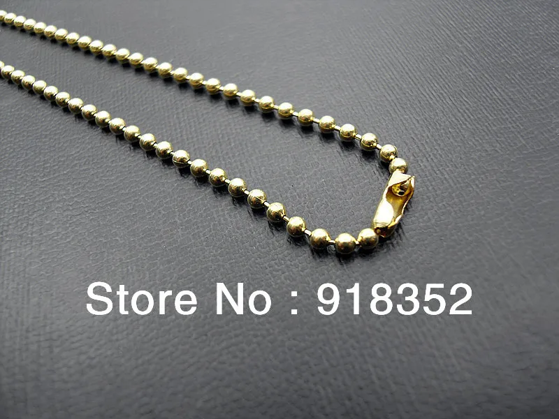 Gold Ball Beads Chain Necklace 2mm Bead 50pcs/Lot Free Shipping | Украшения и аксессуары