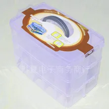 Негабаритный пластиковый ящик для хранения крышка из прозрачного пластика Съемная трехслойная решетка креативная домашняя декоративная подставка цвет случайный