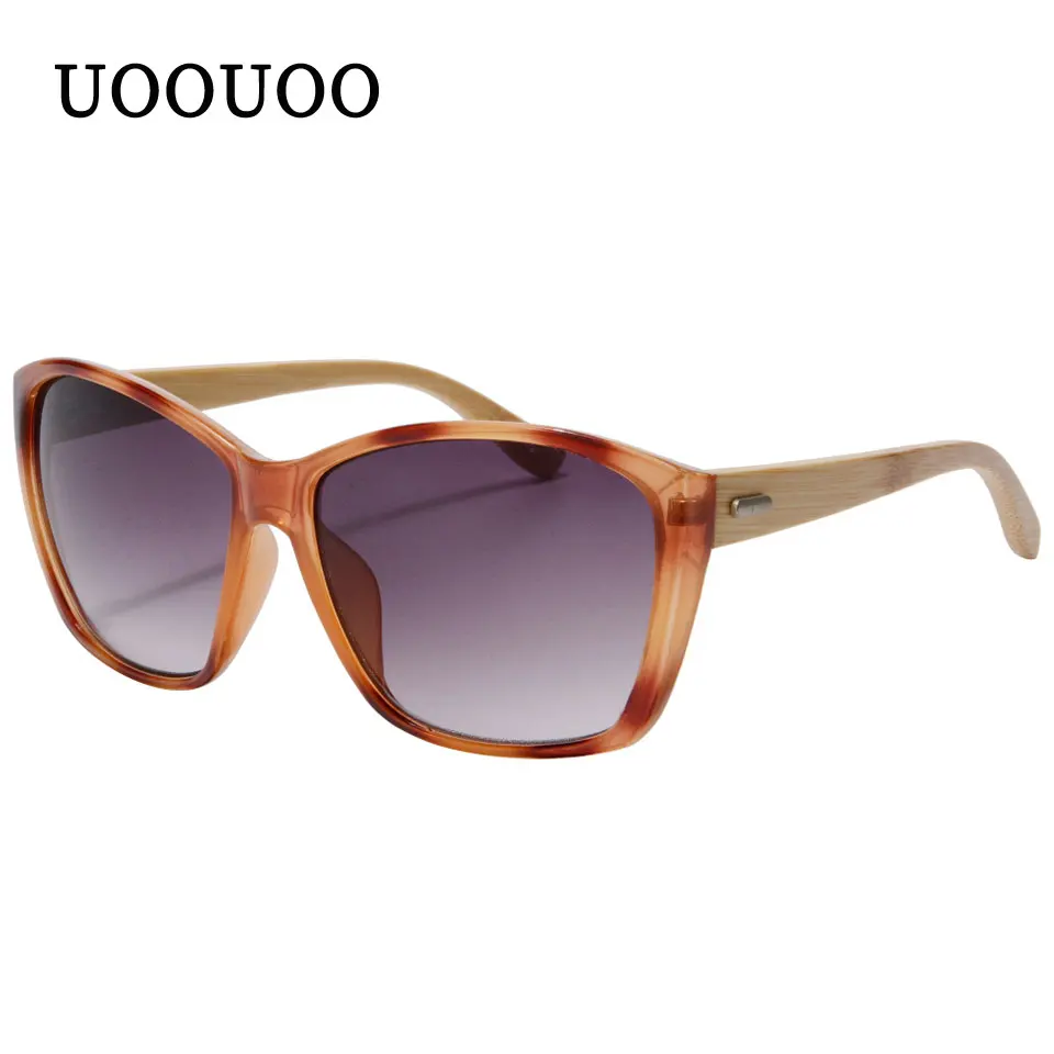 Модные женские солнцезащитные очки Женские бамбуковые UV400 зеркальные для