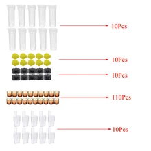 1 комплект apicultura комплект полный пчелиный вывод маток набор системы пластиковая защитная крышка клетки база целлюлярные пчелы инструменты ячейки