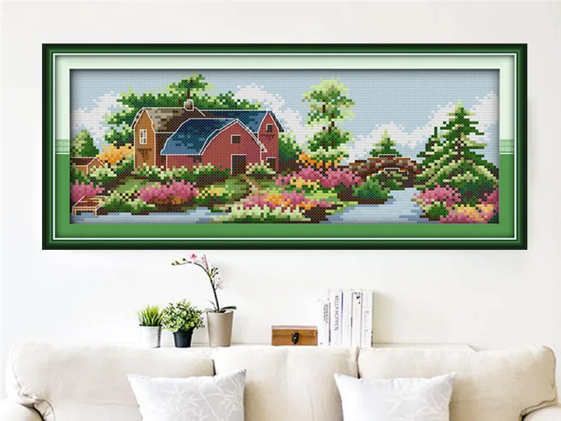 

Forest Castle(series) Printed Canvas DMC Counted Chinese Cross Stitch Kits printed Cross-stitch set Embroidery Needlework