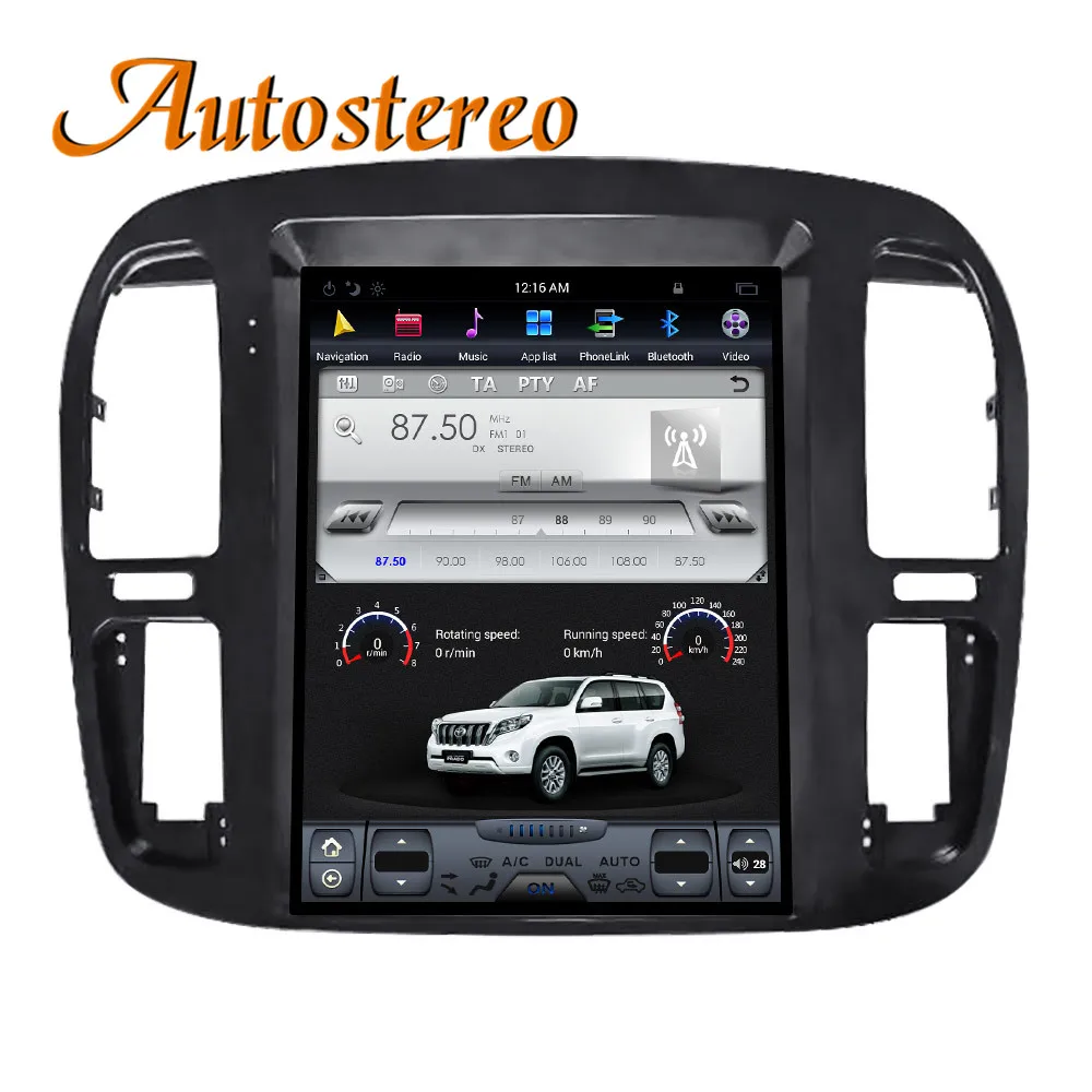 Android9 вертикальный экран Автомобильный gps навигатор для TOYOTA LAND CRUISER LC100 92-2002 головное устройство мультимедийный плеер радио магнитофон