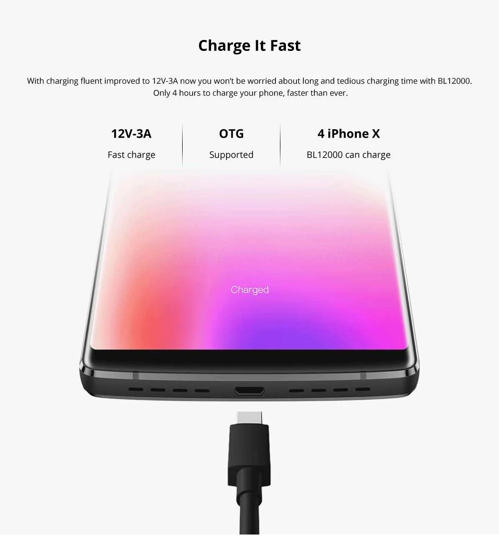 DOOGEE BL12000 12000mAh Fast Charge 16.0MP Quad Camera 6.0\ DOOGEE BL12000 12000mAh Fast Charge 16.0MP Quad Camera 6.0\