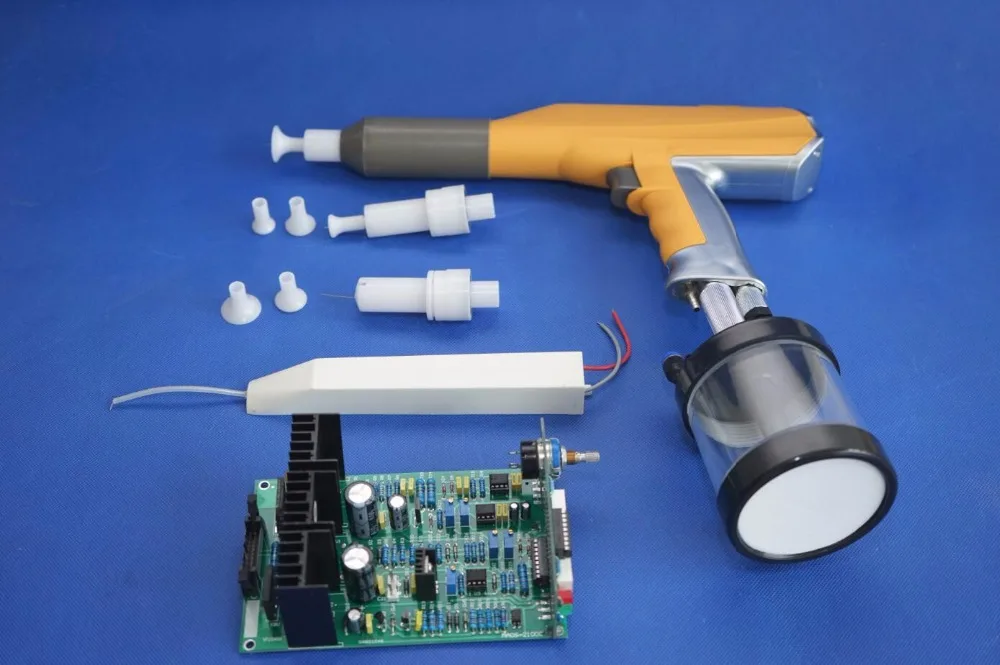 Electrostatic powder coating experiment whole system with electrostatic