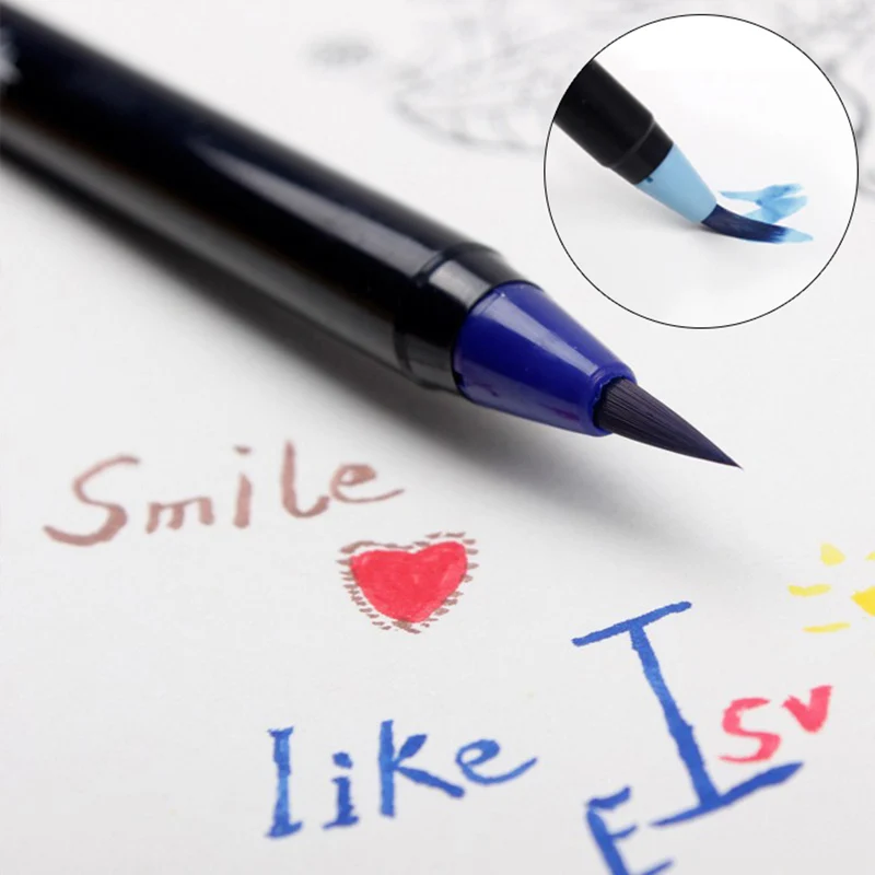 

20 pcs/set Watercolor Painting Markers Pen Soft Brush Pen Set For Drawing Calligraphy Sketching Coloring Manga Comic