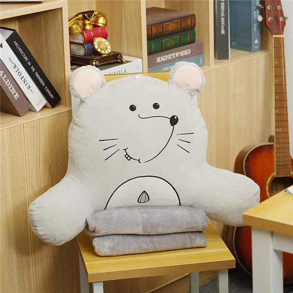 С животными из мультфильмов для подушки задняя подушка одеяло с поддержкой руки кровать Чтение Отдых талии стул на сиденье в машину на диван отдых поясничная подушка - Цвет: Mouse