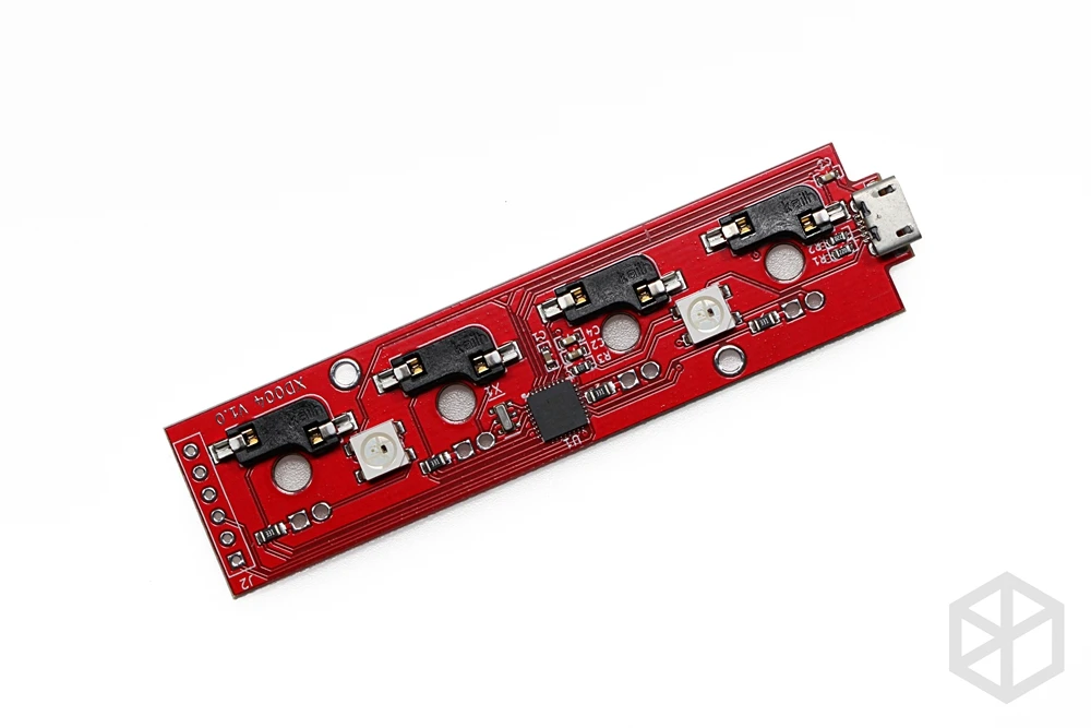 Beste Xd004 Xiudi 4% Custom Mechanische Toetsenbord 4 Toetsen Schakelaar Leds Pcb Geprogrammeerd Hot Swappable Macro Key Zilver Case Micro poort