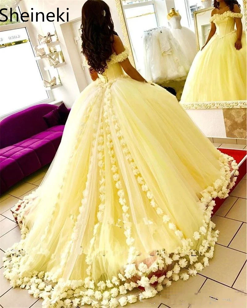 yellow wedding dress plus size