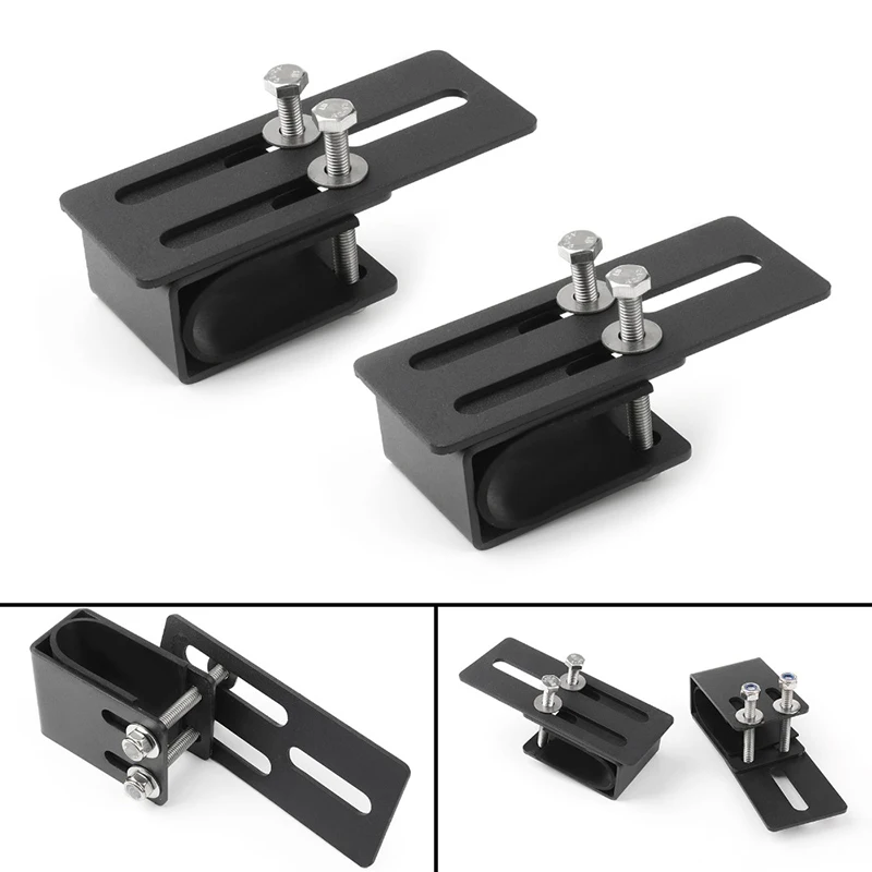

2* 2-2.7 Adjustable Car Roof Rack Bracket Clamps LED Work Light Bar Holder\tnew