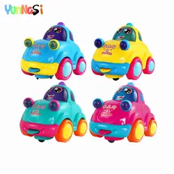 YunNasi 8 штук сплав автомобиль детские игрушки светодиодный свет модель автомобиля музыка автомобиль Универсальный колеса электронные
