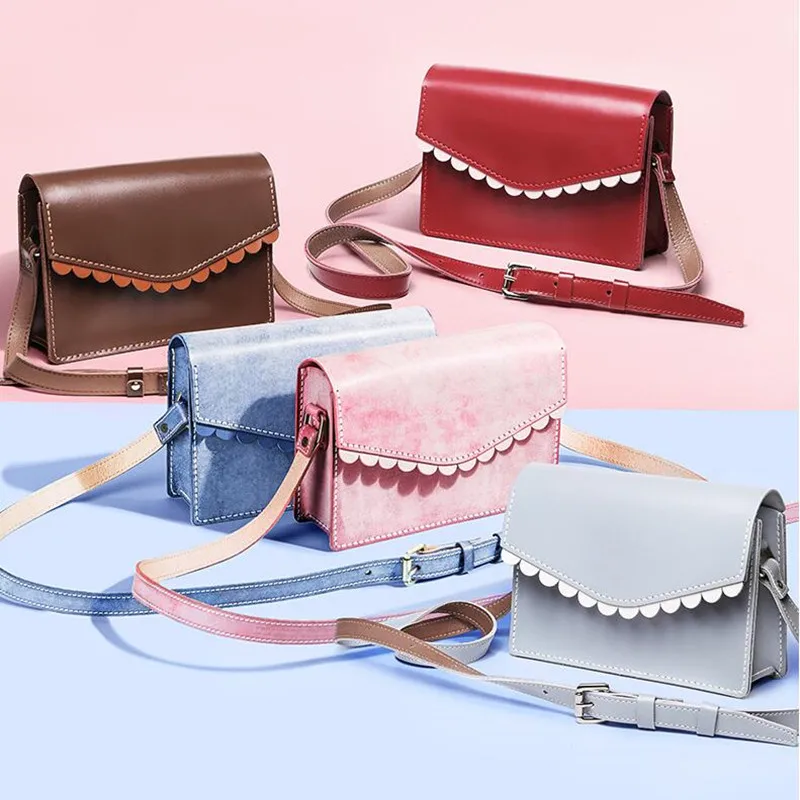 

DIY Messenger versatile fashion bag real cowhide handmade custom small designer bag homemade diy material leather
