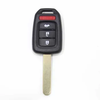 

Lockartist 3+1 Buttons Straight Remote Key Shell Auto Car Key Case with Uncut Blade Blank Case Remote for Honda New Fit,etc