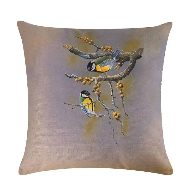 Чехлы для подушек 45*45 см kingfisher Birds, подушки с узором, декоративные наволочки для дома, дивана, офисного стула, декор ZY301