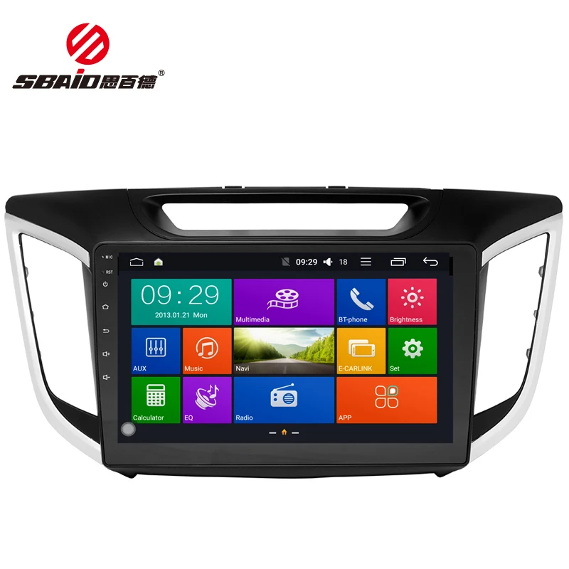 Top Sbaid Android One Din 10.1" DSP Car DVD GPS Multimedia Player For Hyundai 2014-2018 IX25 Creat Car Navigation Radio Video playey 0