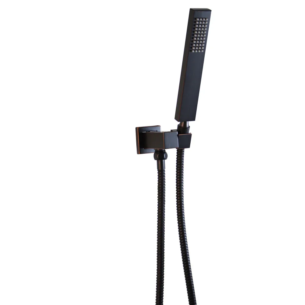 

Brass ORB Handheld Bathroom Hand shower system with hose & Rotatable holder set