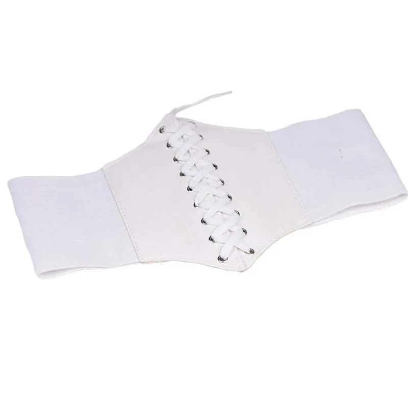white wide 12cm Корсет, широкие пояса из искусственной кожи, пояс для похудения, для женщин, эластичный пояс на талии, cinto sobretudo feminin ceinture femme fajas - Цвет: white wide 12cm