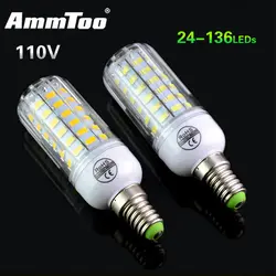 SMD 5730 E12 светодиодные лампы более яркий, чем 4020 5733 5736 110 В 120 В 24Led 30Led 42Led 64Led 80Led 89Led 108Led 136 СИД лампочки