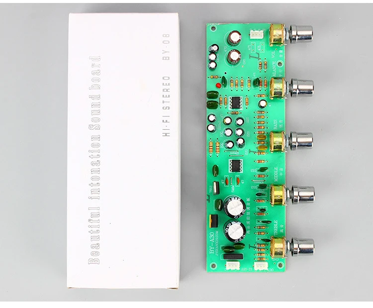 JRC4558 аудио предусилитель плата A30 двойной AC12-15V СЧ ВЧ Регулируемый аудио предусилитель тональная плата для усилителя B2-007
