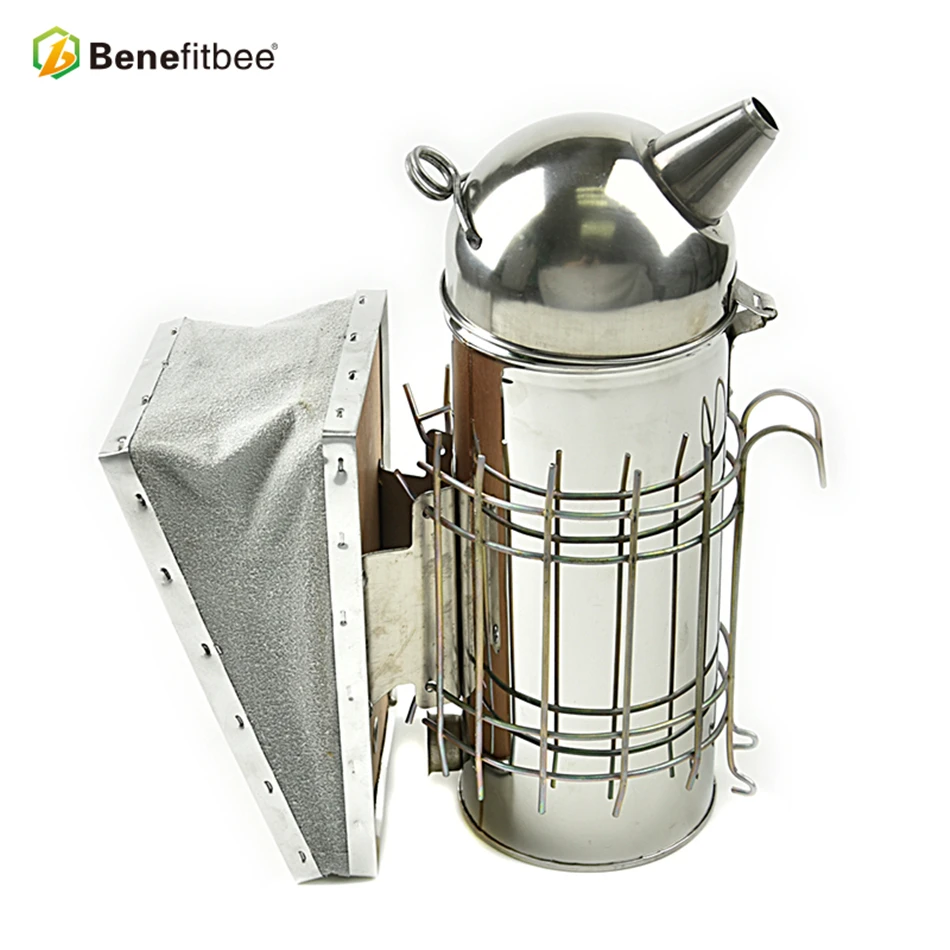 

Benefitbee Beekeeping Round Bee Smoker European Beekeeping Smoker with Inner Tank Long Size Beehive Smoker Bkeeping Equipment