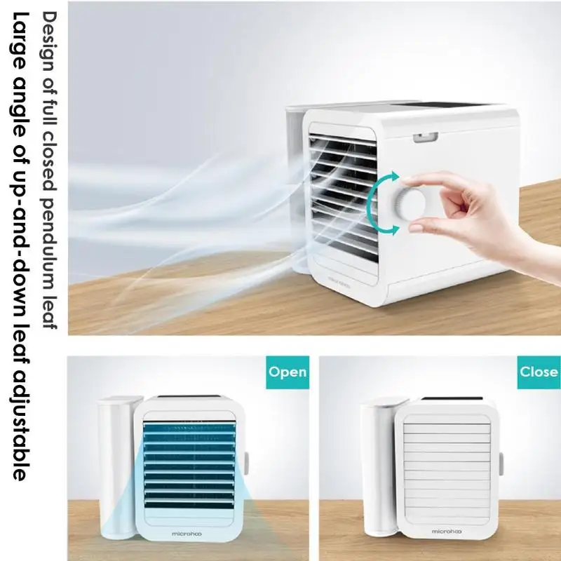 

Mini Air Conditioner LCD Display USB Summer Cooler Humidifier Desktop 1000ml Water Tank Cooling Fan Ventilator for Home Office