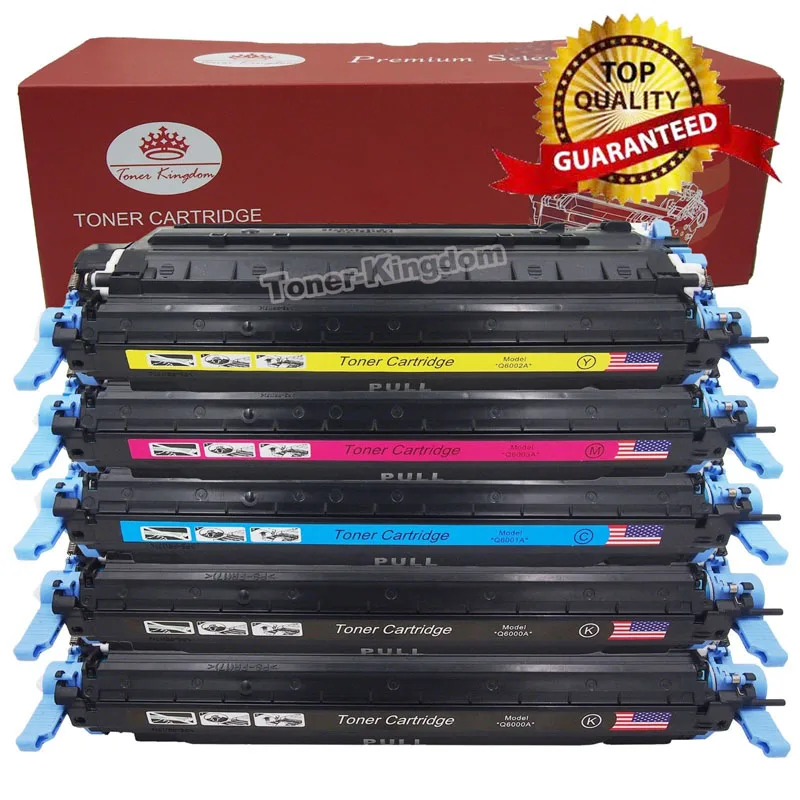 

TONER KINGDOM H.Y. 5x Toner Set For HP LaserJet 2600 1600 2605 1015 1017 2600n 2605dn 2605dtn cm1015 cm1017mfp Q6000A - Q6003A