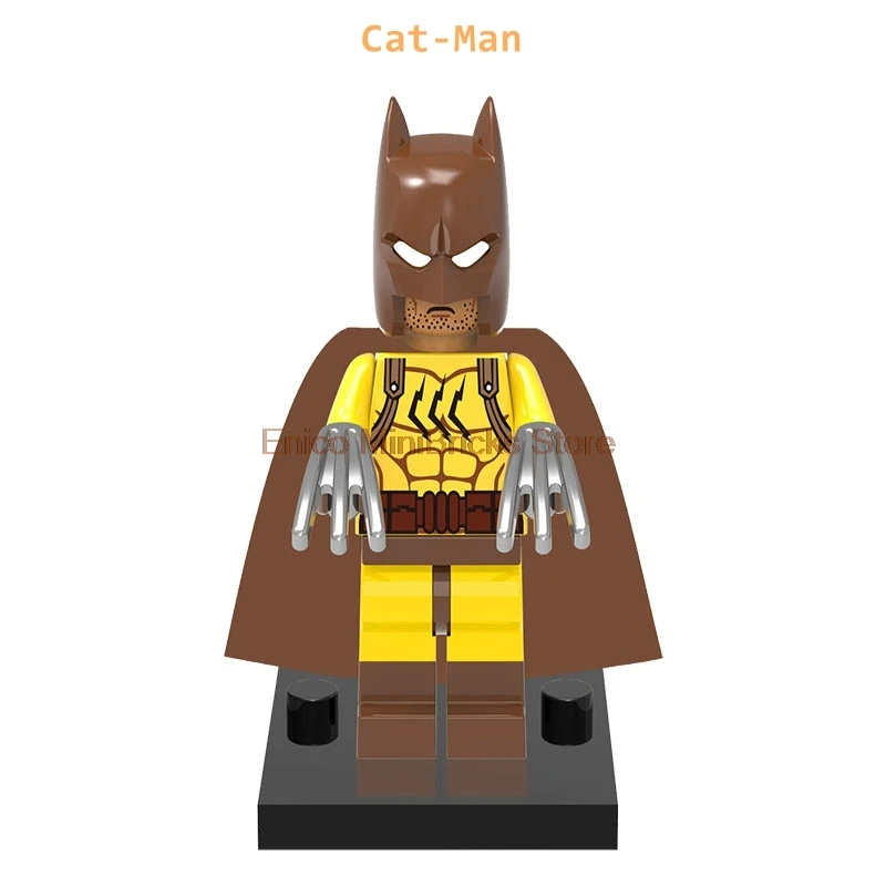 Cat-Man Женщина-кошка Бэтмен DC фильм супер герои блок Женщина-кошка Бэтмен Aciton фигурки DIY мини куклы строительные блоки игрушки для детей - Цвет: Cat-Man