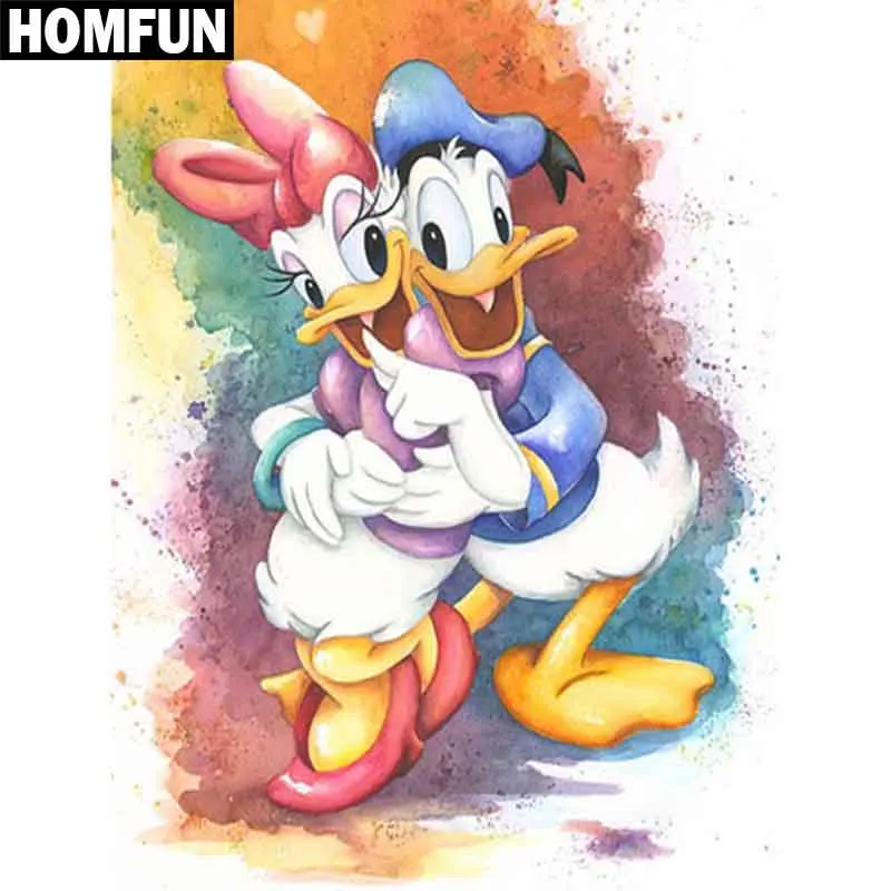 

HOMFUN Full Square/Round Drill 5D DIY Diamond Painting "Cartoon duck" Embroidery Cross Stitch 5D Home Decor Gift A03814