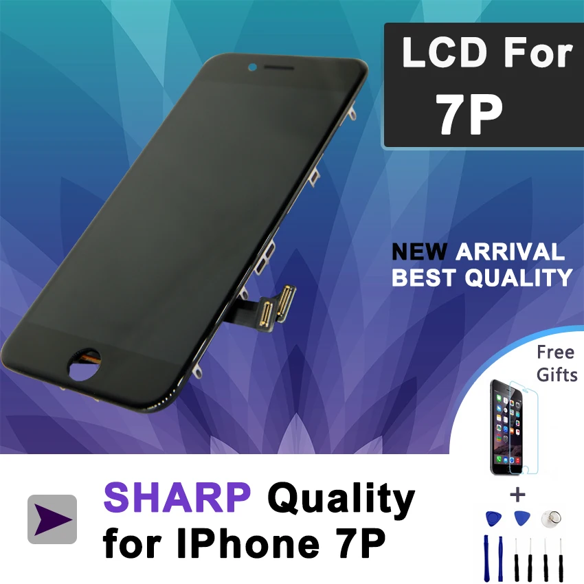 

For SHARP Quality 100% Tested LCD Display for iphone 7 Plus 7P LCD Screen With Complete Digitizer Assembly Replacement