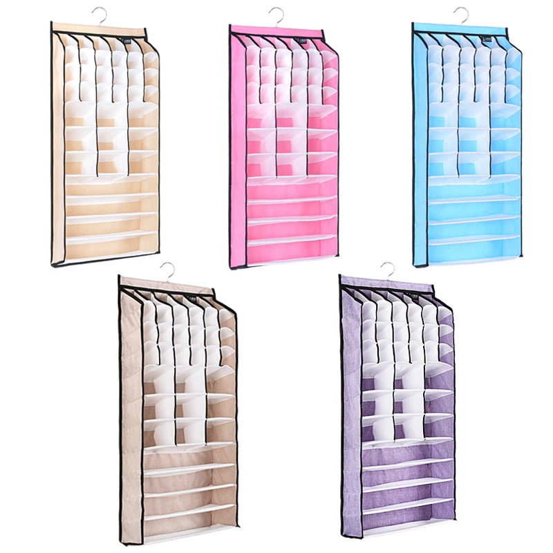Hanging Storage Bag With Cover 1pcs Multifunctional Solid Wardrobe Organizer With 31 Cells Easy Tidy Storage Bag For Underwear Hanging Storage Bag With Cover 1pcs Multifunctional Solid Wardrobe Organizer With 31 Cells Easy Tidy Storage Bag For Underwear