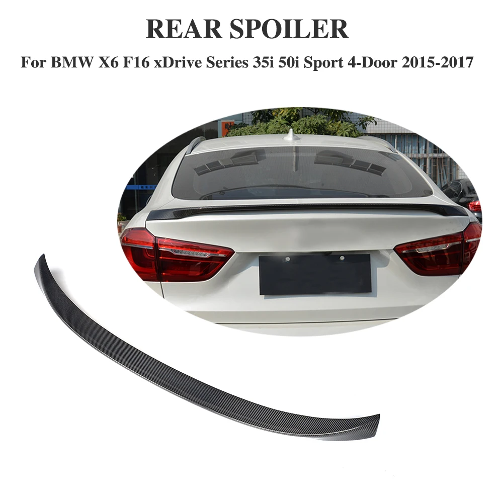 Спойлер на багажник из углеродного волокна для BMW X6 F16 2015 2016 2017|trunk spoiler|rear trunk