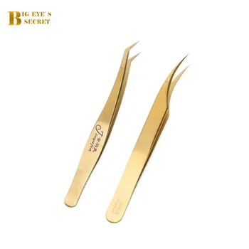 

Big Eye's Secret Eyelash Tweezer Volume Eyelash Extension Eyebrow tweezers Best Quality Fan Lash Tweezer free shipping