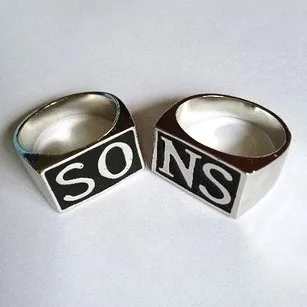 Free Shipping European And American Fashion Jewelry Surrounding The Movie Personality Sons of Anarchy Men's Rings Pairs | Украшения и
