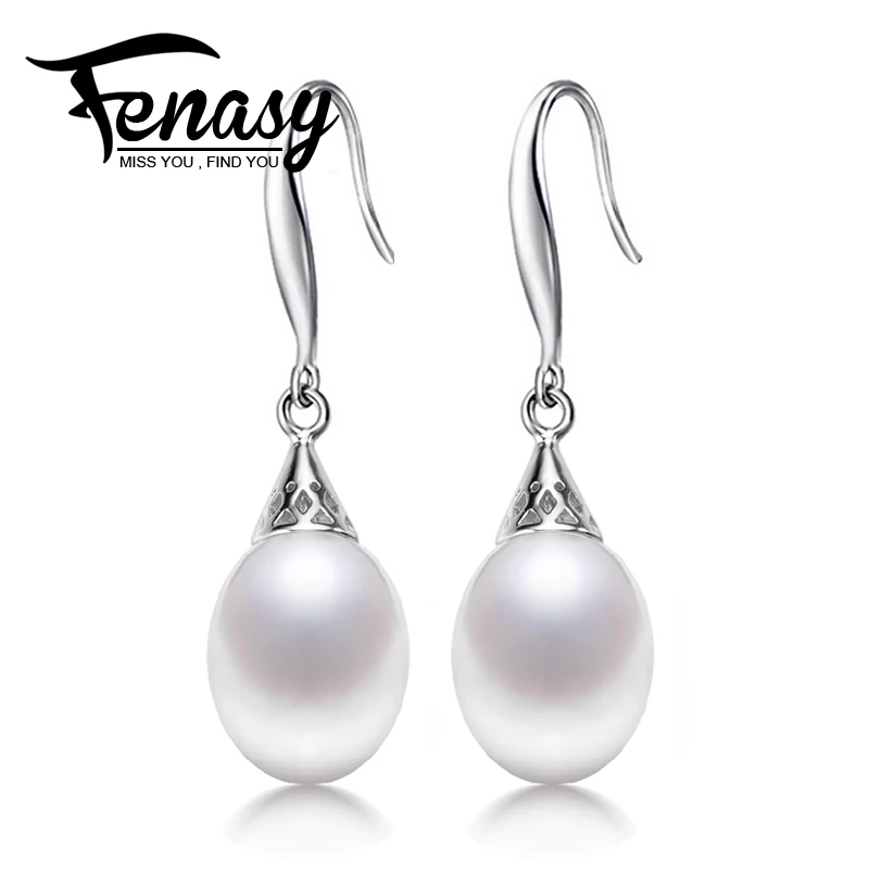 

FENASY Natural Pearl, Drop Earrings, Pearl Jewelry with 925 Sterling Silver earrings,FASHION earrings for women ,E029