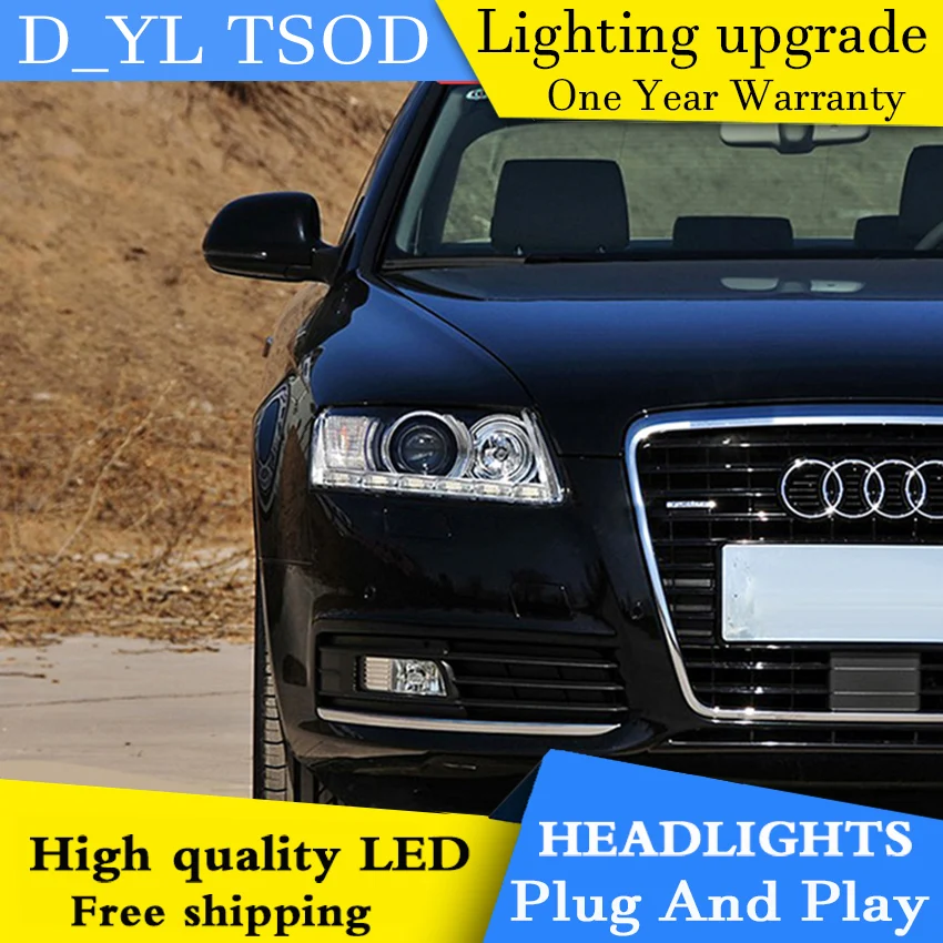 

Car Styling Headlights for A6L 2005-2011 LED Headlight for A6L Head Lamp LED Daytime Running Light LED DRL Bi-Xenon HID
