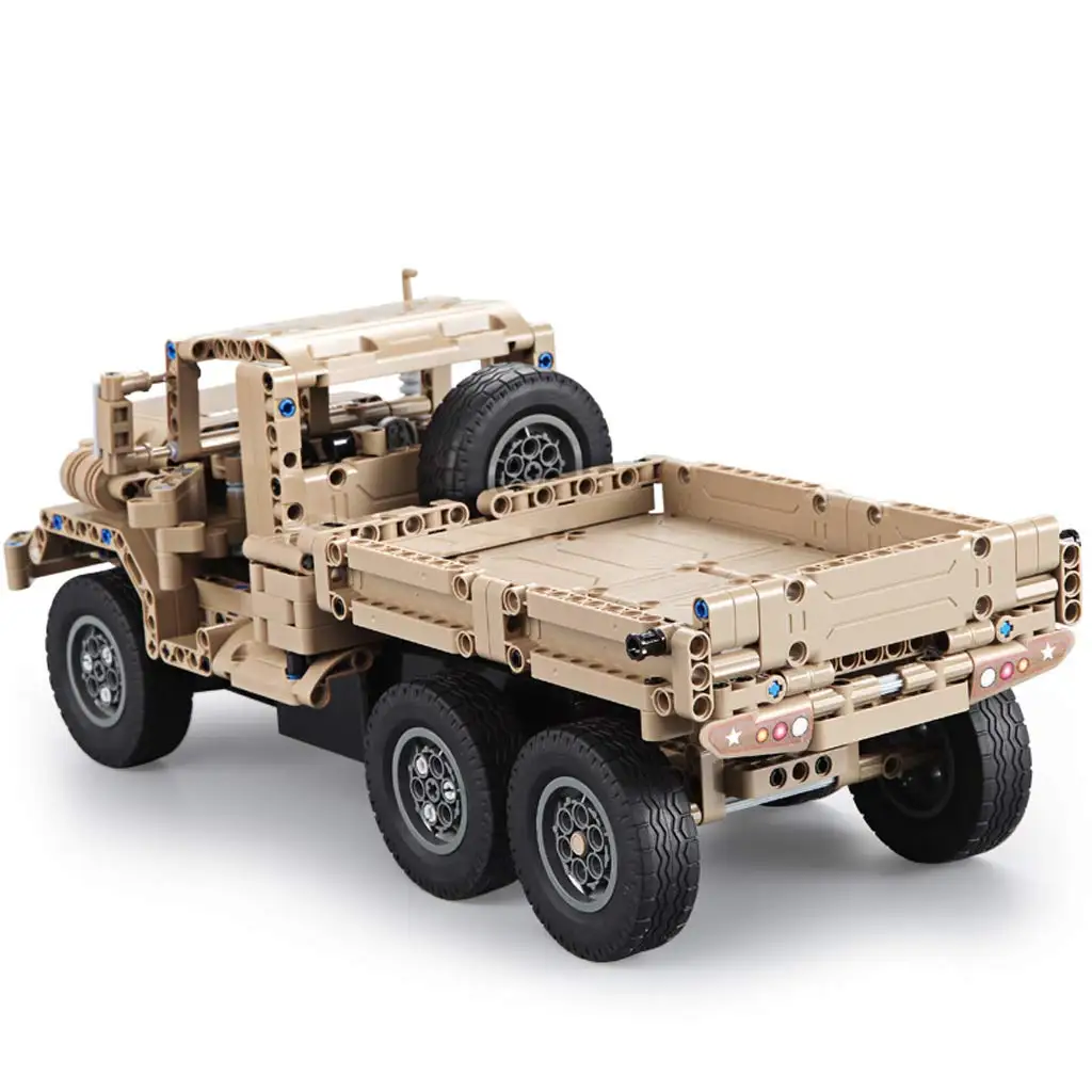 545 шт. DIY Собранные военные грузовик модель транспортное средство с дистанционным управлением RC развивающие игрушечные машинки подарок на