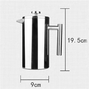 800ml Нержавеющая сталь французский Пресс Кофе горшок двойные стенки с вакуумной изоляцией 350/800/1000 мл Нежный Кофе Maker Чай горшок с фильтром 1L - Цвет: 800ml