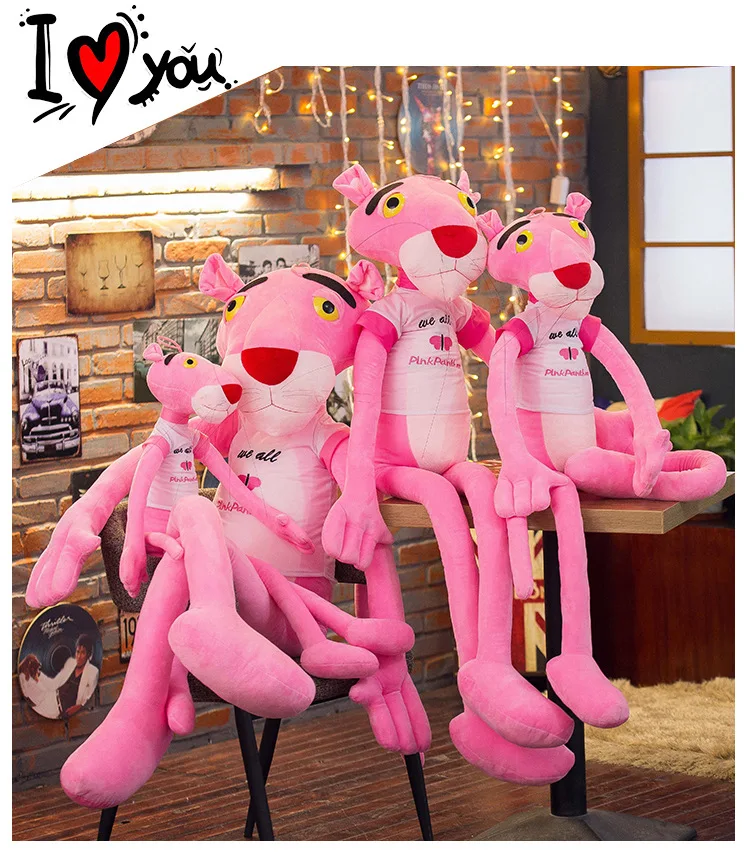 Pink panther plush doll 60CM whole size stuffed girls gift Puppets