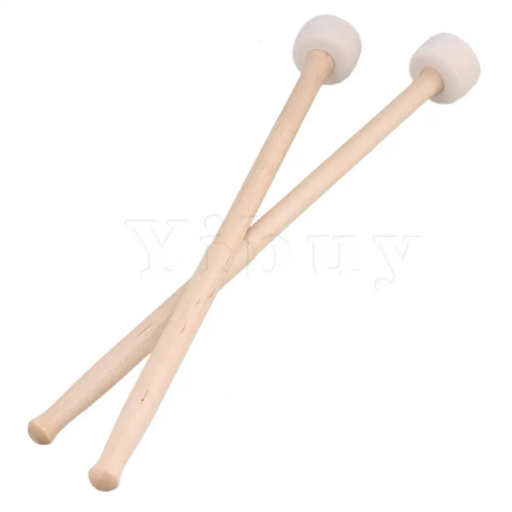Yibuy 10Pcs Innovativo Concerto A Percussione Timpani Mallet Manico In Legno Testa Rotonda