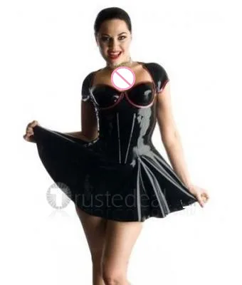 latex-womens-black-dress